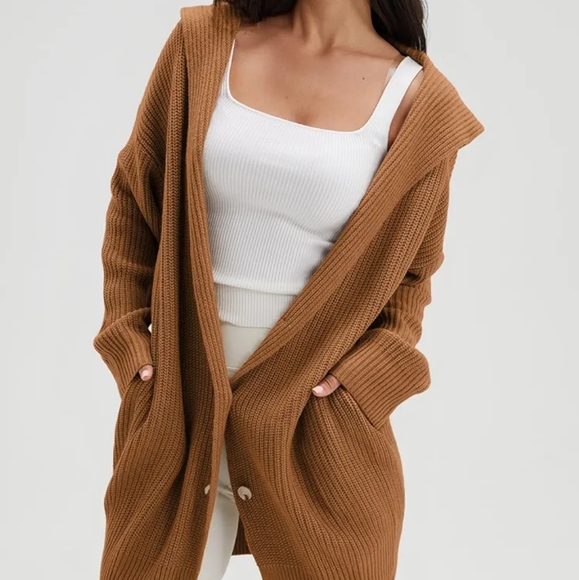 Deep Self Women's Long Sleeve Open Front Cardigan.  100% acrylic.  3 button fron - Picture 2 of 9